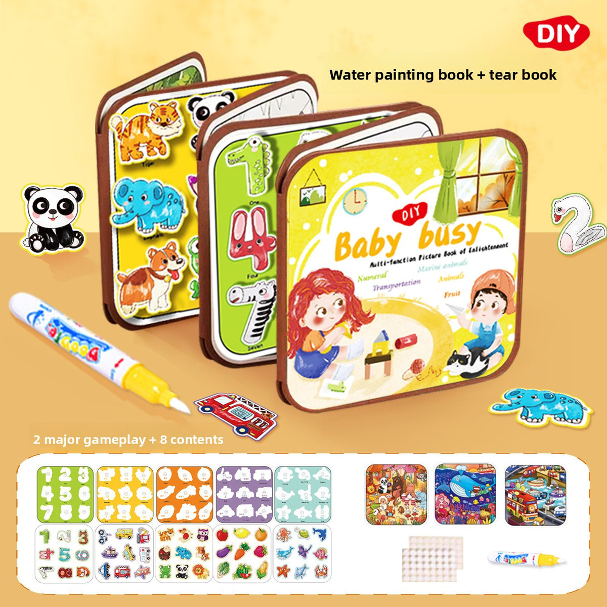 Activity Busy Book with water pen